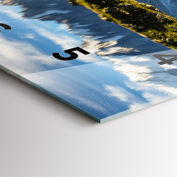 Skleněné hodiny čtvercové Údolí Chamonix, francouzské Alpy