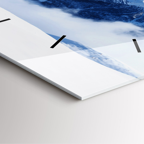 Čtvercové nástěnné hodiny Panorama hor