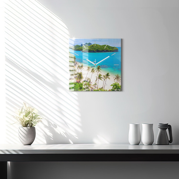 Skleněné hodiny čtvercové Národní park Thajsko