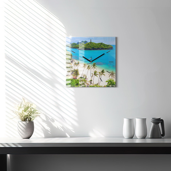 Skleněné hodiny čtvercové Národní park Thajsko