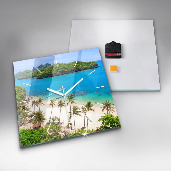 Skleněné hodiny čtvercové Národní park Thajsko