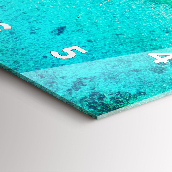 Čtvercové nástěnné hodiny Tropická pláž na ostrově Koh Tao