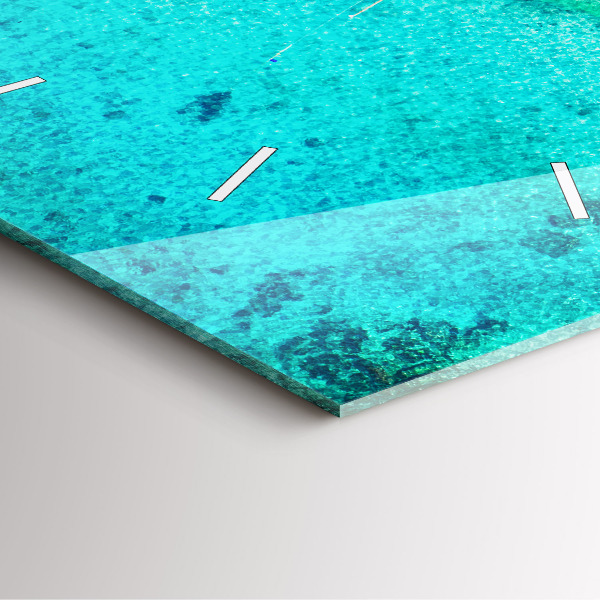 Čtvercové nástěnné hodiny Tropická pláž na ostrově Koh Tao