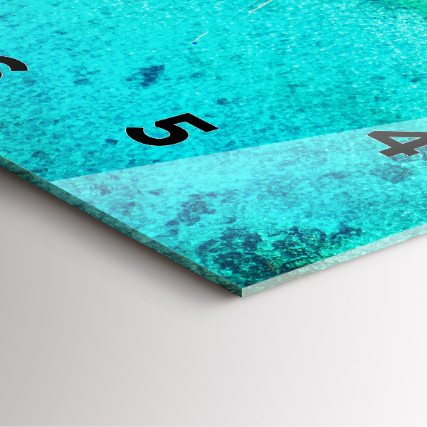 Čtvercové nástěnné hodiny Tropická pláž na ostrově Koh Tao