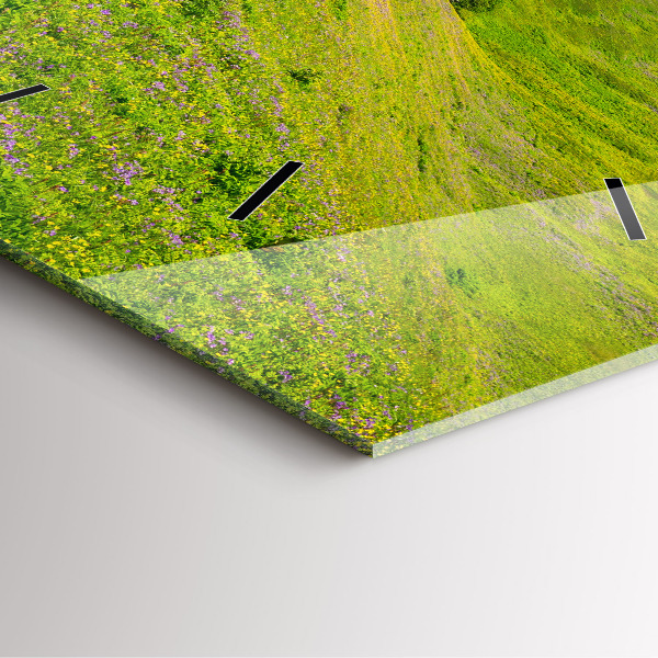 Čtvercové nástěnné hodiny Přírodní rezervace Hornstrandir Island