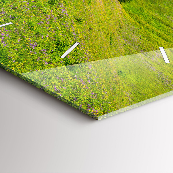 Čtvercové nástěnné hodiny Přírodní rezervace Hornstrandir Island