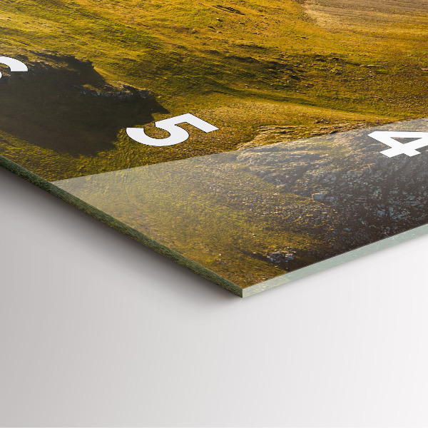 Skleněné hodiny čtvercové Silnice na Islandu