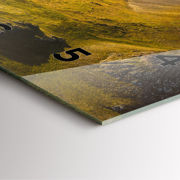 Skleněné hodiny čtvercové Silnice na Islandu