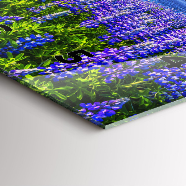 Skleněné hodiny čtvercové Pohled na hory Island