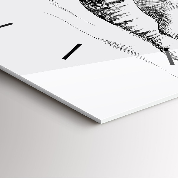 Skleněné hodiny čtvercové Kreslené hory