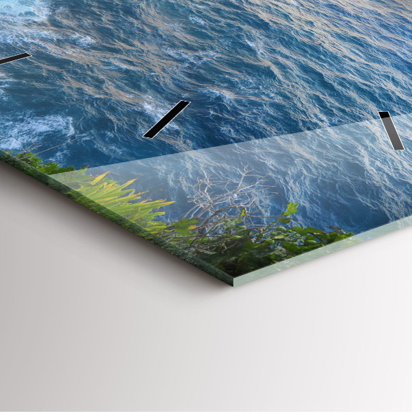 Skleněné hodiny čtvercové Pobřeží oceánu