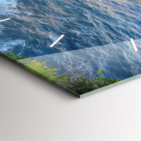 Skleněné hodiny čtvercové Pobřeží oceánu