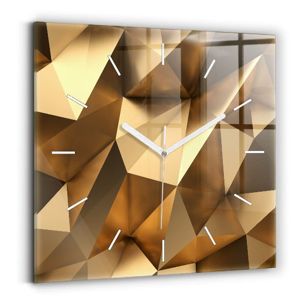 Skleněné hodiny čtvercové Geometrická textura