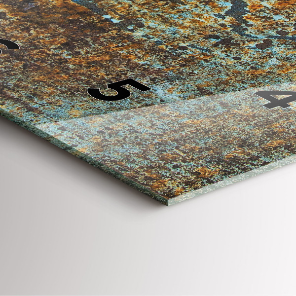 Skleněné hodiny čtvercové Textura starého kovu