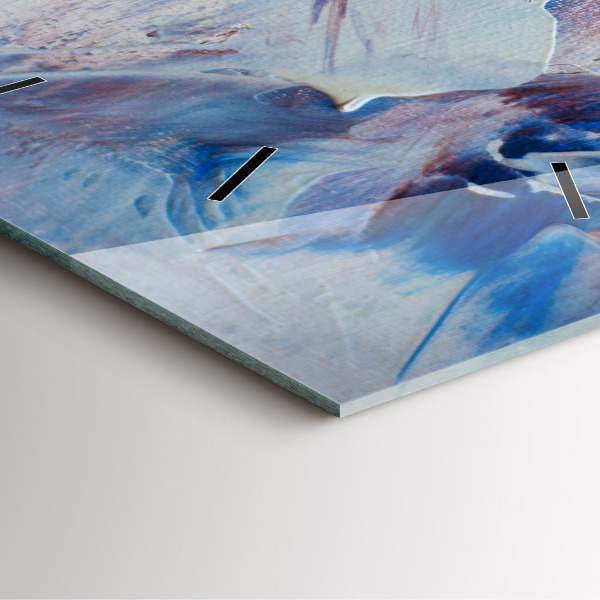 Skleněné hodiny čtvercové Textura abstraktní barvy