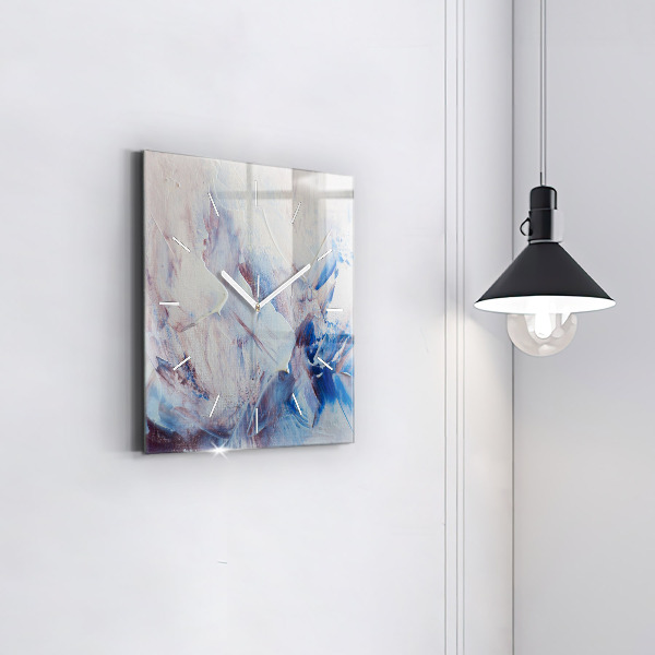 Skleněné hodiny čtvercové Textura abstraktní barvy