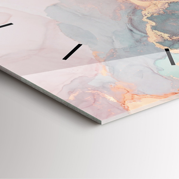 Skleněné hodiny čtvercové Mramorová textura