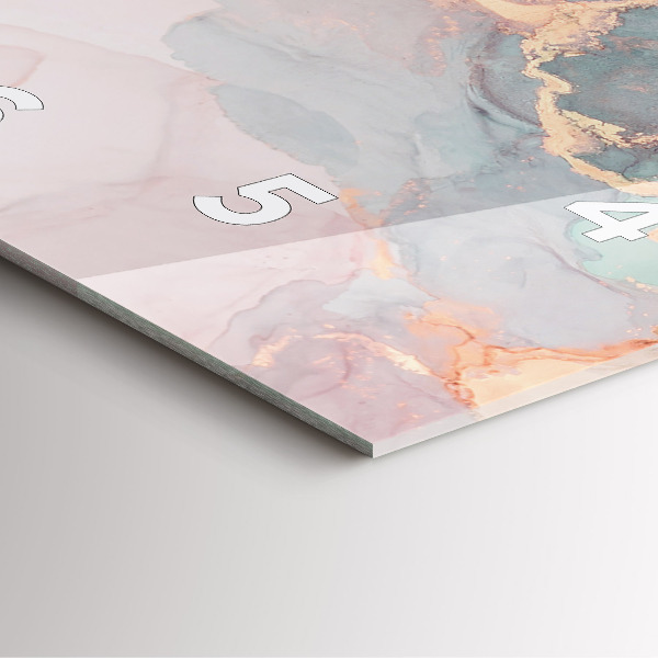 Skleněné hodiny čtvercové Mramorová textura