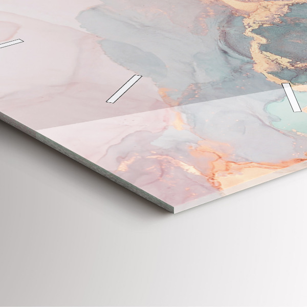 Skleněné hodiny čtvercové Mramorová textura