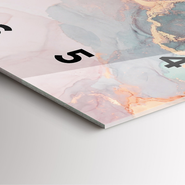 Skleněné hodiny čtvercové Mramorová textura