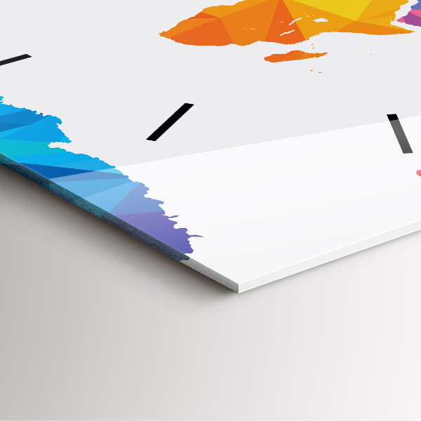 Skleněné hodiny čtvercové Abstraktní mapa světa