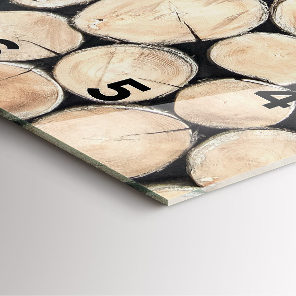 Skleněné hodiny čtvercové Odříznutý kmen stromu