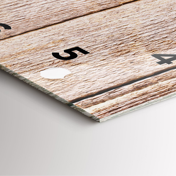 Skleněné hodiny čtvercové Květiny na dřevě