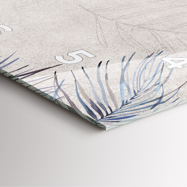 Čtvercové nástěnné hodiny Palmový list