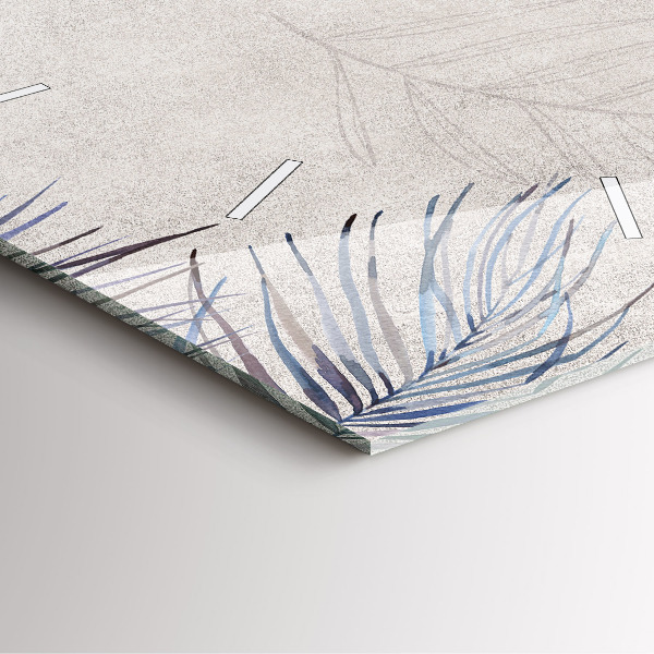 Čtvercové nástěnné hodiny Palmový list