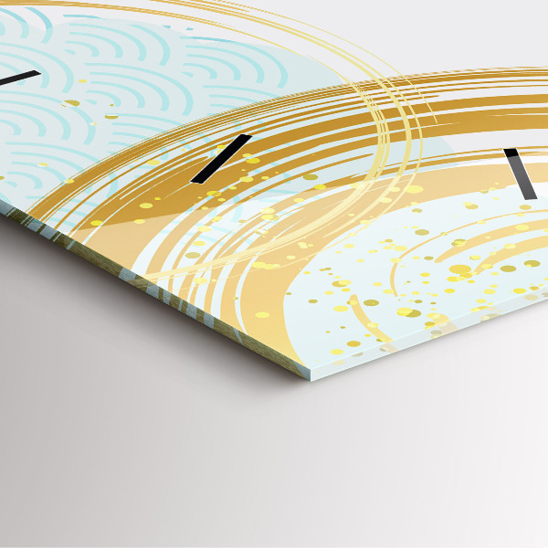 Čtvercové nástěnné hodiny Dekorativní vzor