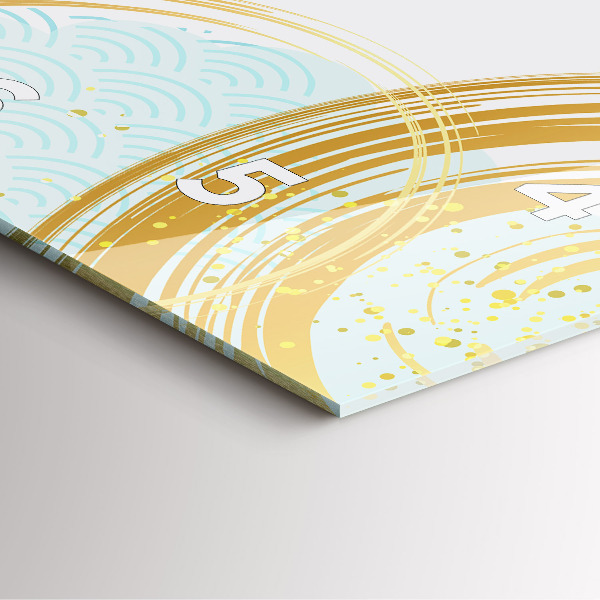 Čtvercové nástěnné hodiny Dekorativní vzor