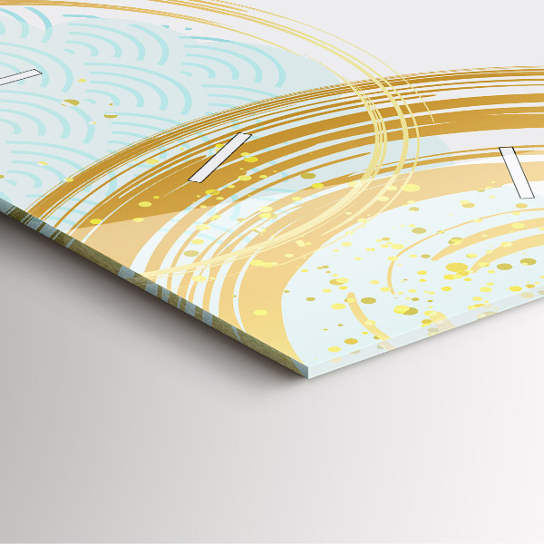 Čtvercové nástěnné hodiny Dekorativní vzor