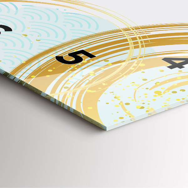 Čtvercové nástěnné hodiny Dekorativní vzor