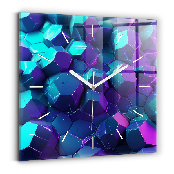 Čtvercové nástěnné hodiny Geometrické tvary