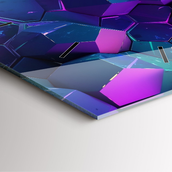 Čtvercové nástěnné hodiny Geometrické tvary