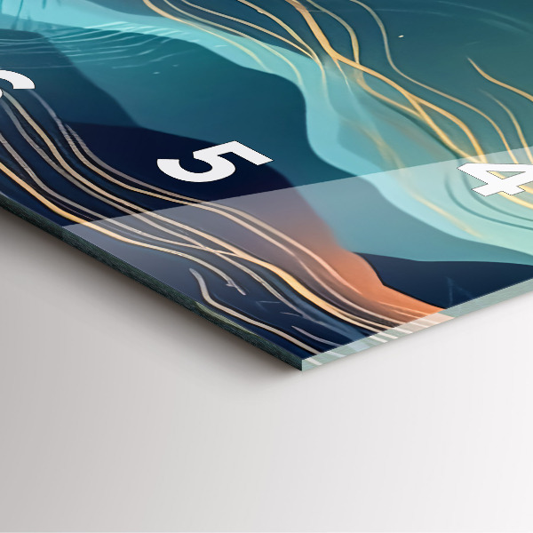 Čtvercové nástěnné hodiny Horská krajina