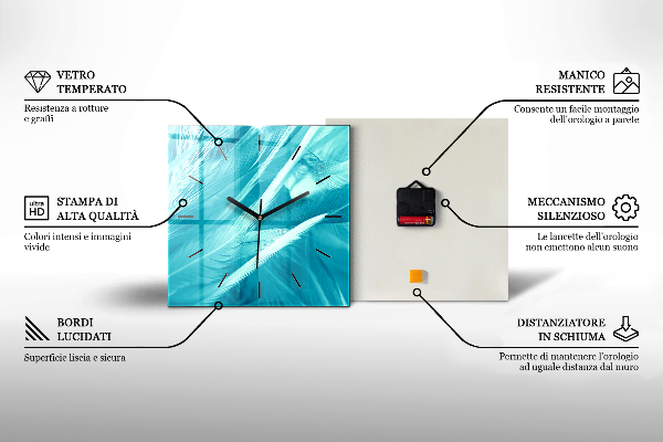 Čtvercové nástěnné hodiny Velký strom příroda
