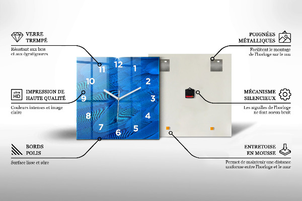 Čtvercové nástěnné hodiny Velký strom příroda