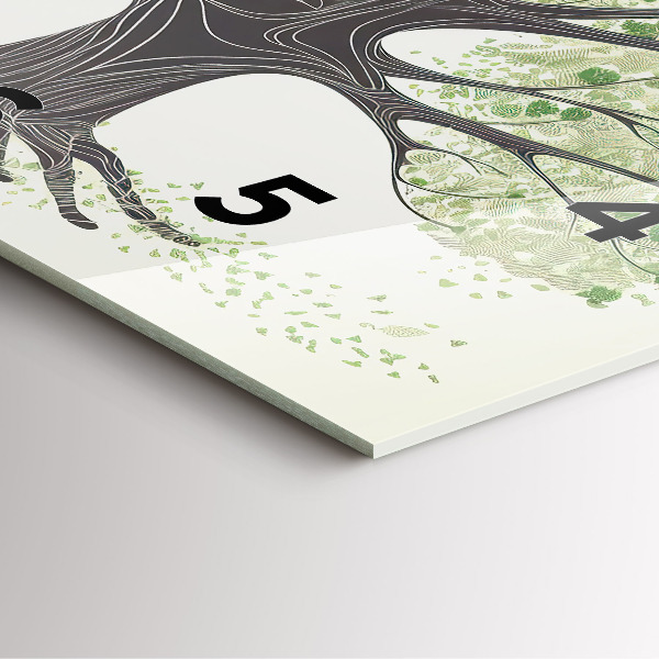 Čtvercové nástěnné hodiny Velký strom příroda