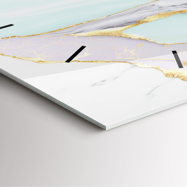 Čtvercové nástěnné hodiny Mramorový vzor