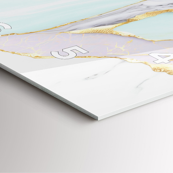 Čtvercové nástěnné hodiny Mramorový vzor