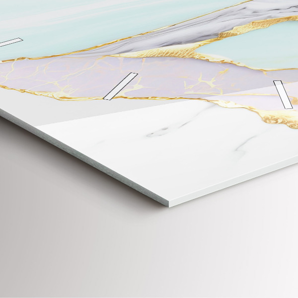 Čtvercové nástěnné hodiny Mramorový vzor