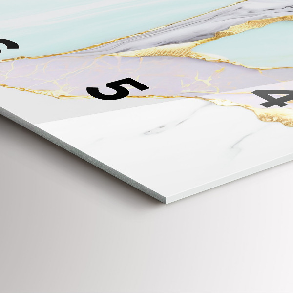 Čtvercové nástěnné hodiny Mramorový vzor