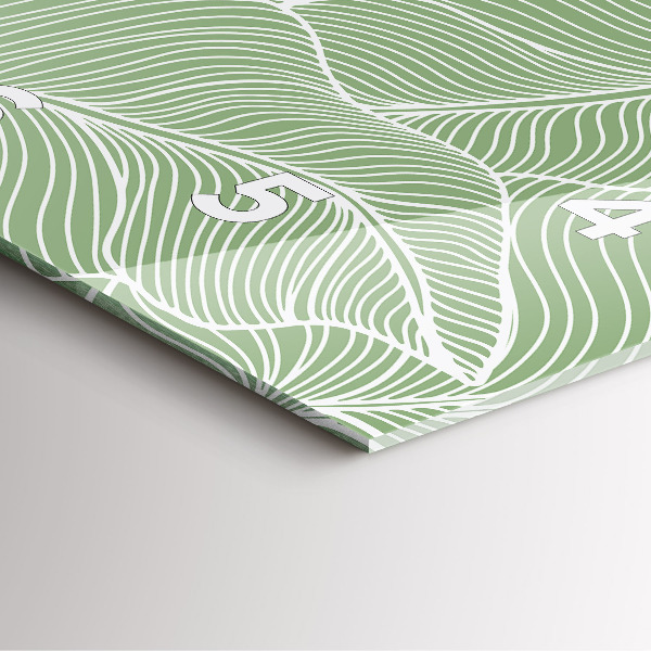 Čtvercové nástěnné hodiny Vzor přírodních listů