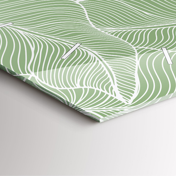 Čtvercové nástěnné hodiny Vzor přírodních listů