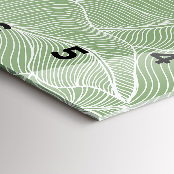 Čtvercové nástěnné hodiny Vzor přírodních listů