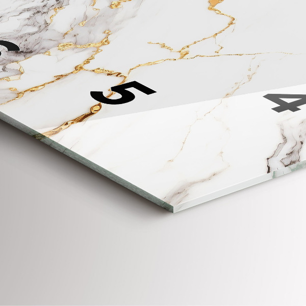 Čtvercové nástěnné hodiny Dekorativní mramor