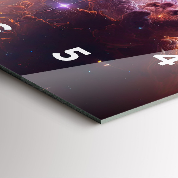 Čtvercové nástěnné hodiny Kosmický svět hvězd