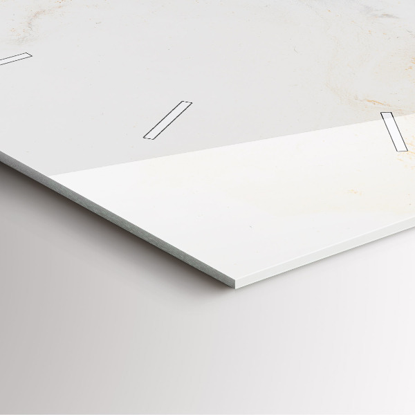 Čtvercové nástěnné hodiny Umělecký mramor