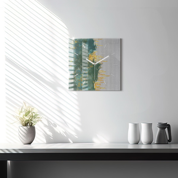 Čtvercové nástěnné hodiny Dekorativní vzor